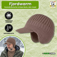 Afbeelding in Gallery-weergave laden, Fjordwarm – Scandinavische wintermuts met oorbescherming (unisex, one size fits all)