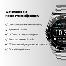 Afbeelding in Gallery-weergave laden, Nexos Pro Smartwatch - Onverwoestbare militaire gezondheidsklok (2025)